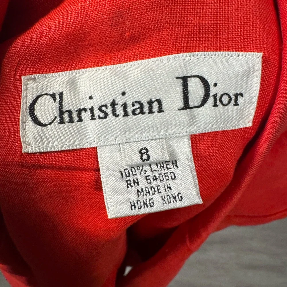 VTG Rare Linen Dior Vibrant Red Women's Blazer🔥 Beautiful